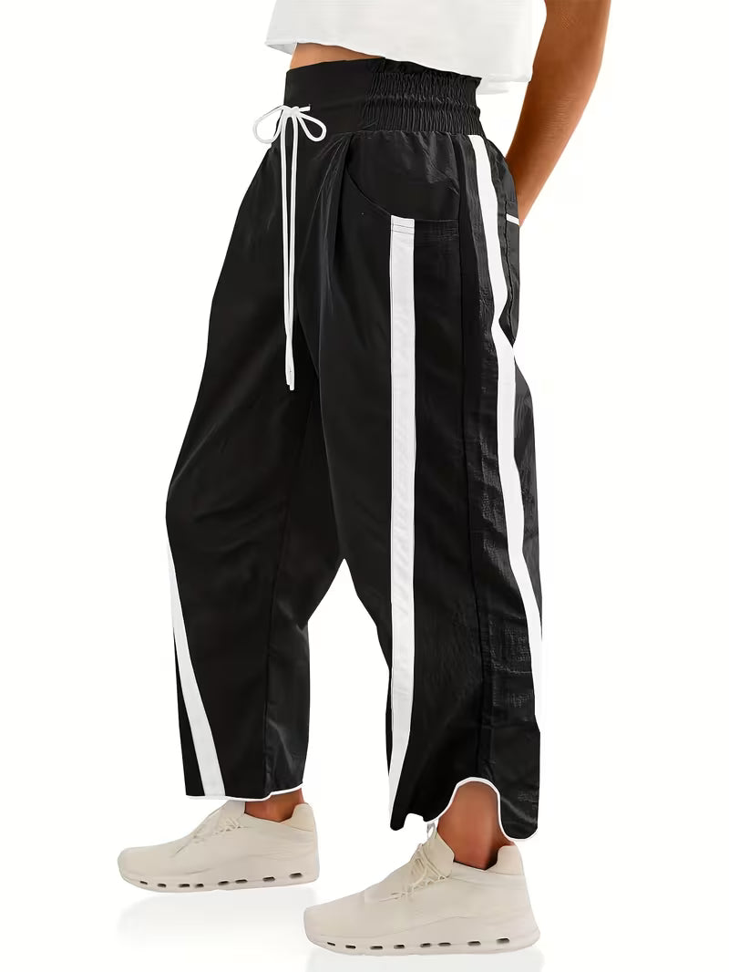 Women's Lightweight Quick Dry Barrel Pants Travel, Hiking & Workout Pants with Pockets
