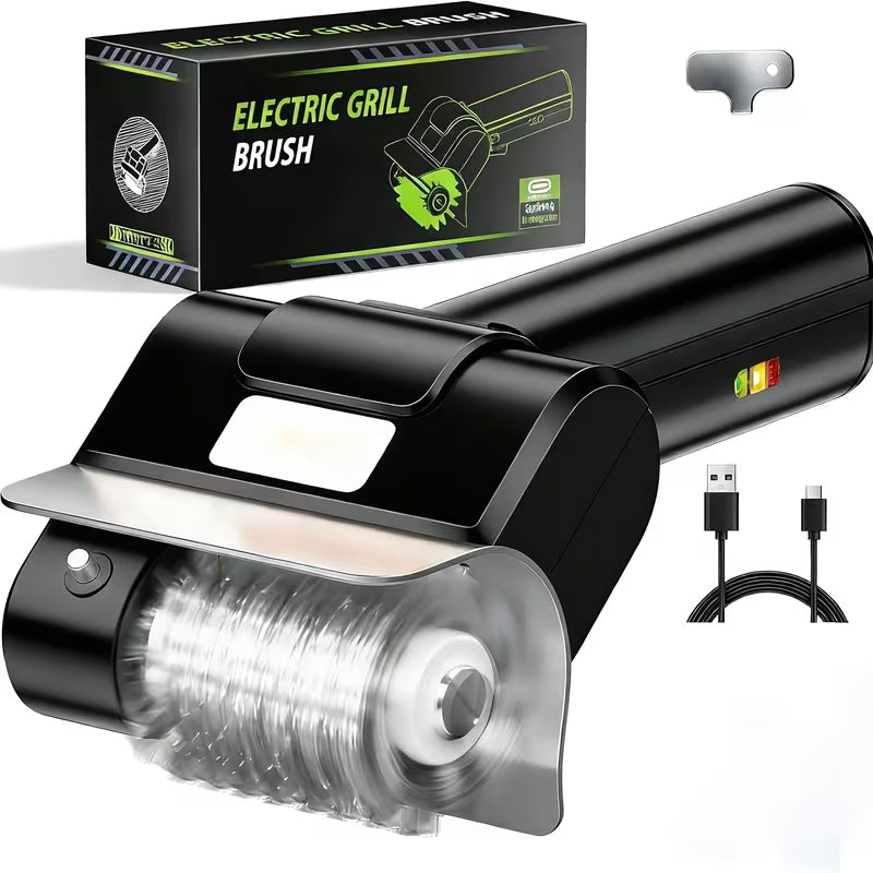 Cordless Electric Grill Brush, Rechargeable BBQ Cleaner with Stainless Steel Bristles