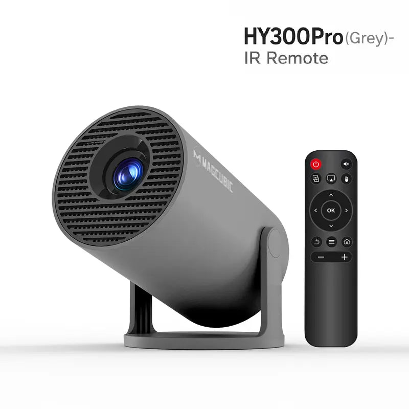 HY300Pro Mini Portable Projector 1280x720P, 4K/8K Decode, Auto Keystone & Wireless Connectivity