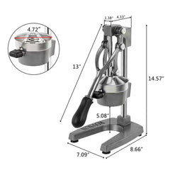 Commercial Grade Manual Citrus Juicer – Hand Press for Orange, Lemon & Pomegranate