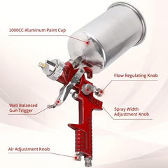 HVLP spray gun set with 1.4, 1.7 & 2.0mm nozzles