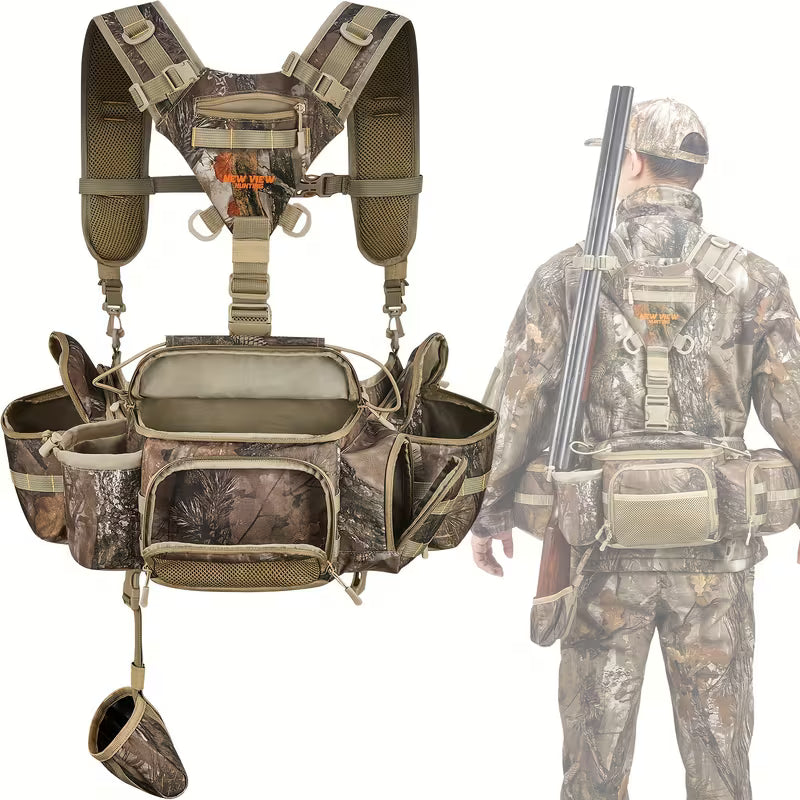 pack with 9 pockets and rifle holder