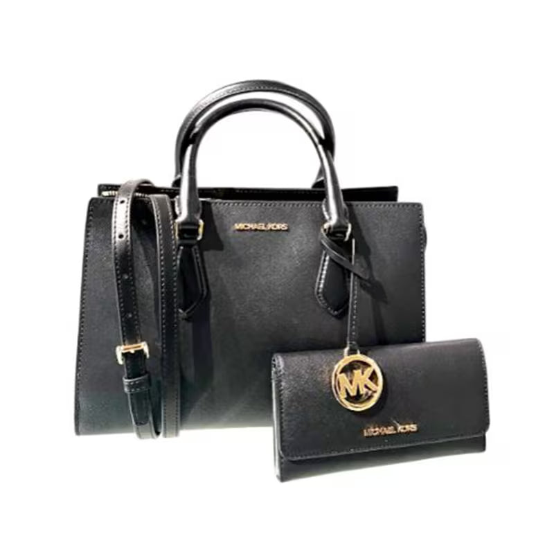 Michael Kors leather satchel handbag with wallet