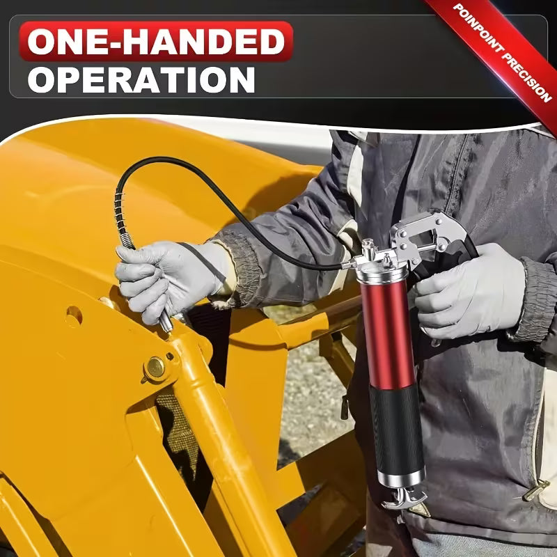 8000 PSI heavy-duty grease gun kit with locking coupler