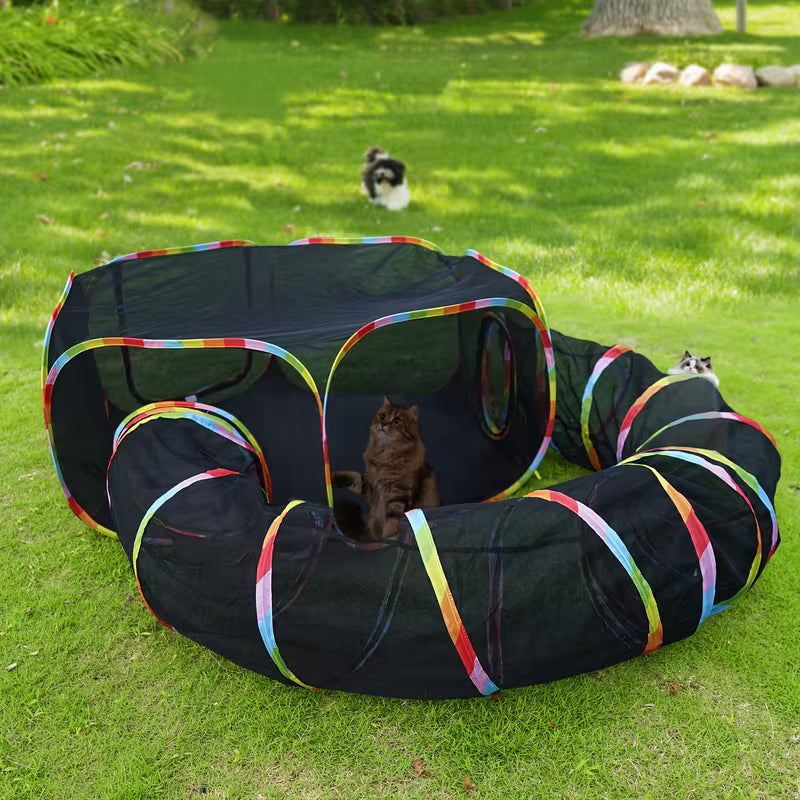 Portable Outdoor Cat Enclosure – Catio Tent, Playpen & Tunnel for Cats & Small Pets