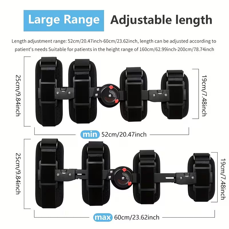 Adjustable hinged knee brace for support and stability