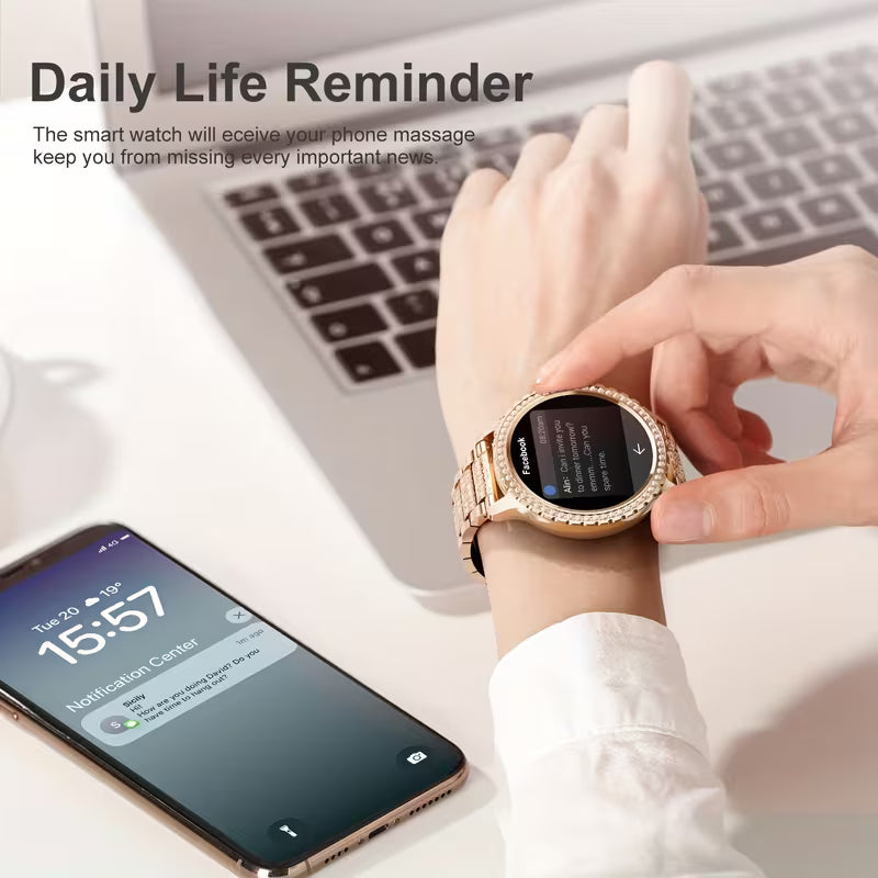 LIGE women’s HD smartwatch with fitness tracking