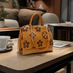 Women's Floral Embossed Tote Bag interior view