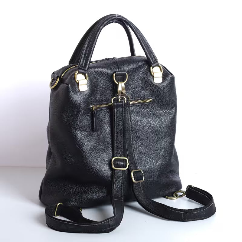 Genuine Leather Stylish Backpack for Women interior view