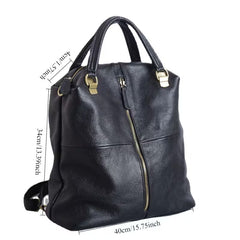 Genuine Leather Stylish Backpack for Women side view