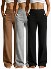 3-piece women’s wide-leg yoga pants set
