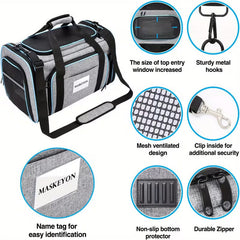 Airline-Approved Expandable Pet Carrier – Soft-Sided with Removable Fleece Pad