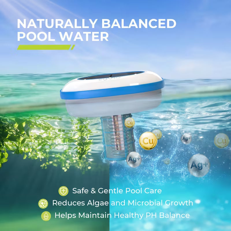 Solar Pool Ionizer – Floating Water Purifier for Pools up to 45,000 Gallons