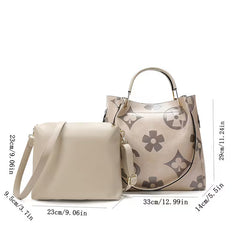 Elegant Flower Embossed Satchel Handbag interior