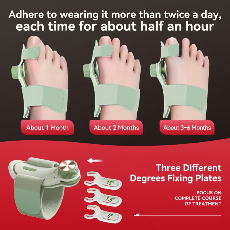 Adjustable toe corrector with angle control for both feet