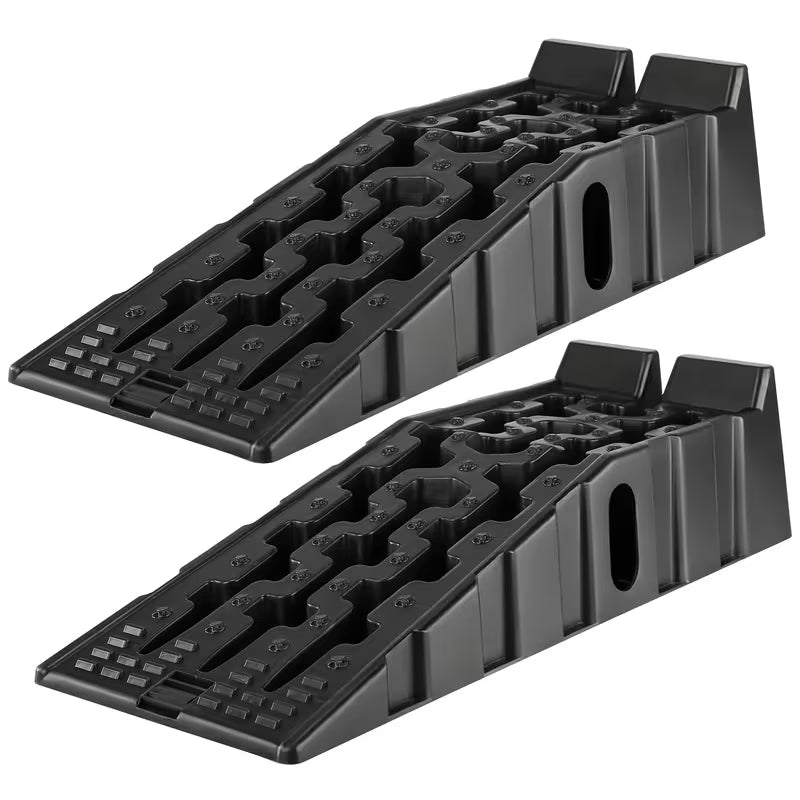 2-Piece Heavy-Duty Car Ramps – Extra-Wide, 16,000-Lb Capacity for Oil Changes