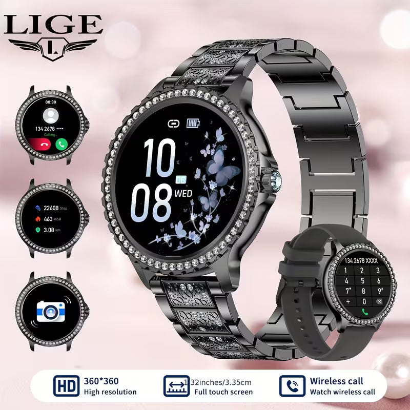 LIGE women’s HD smartwatch with fitness tracking