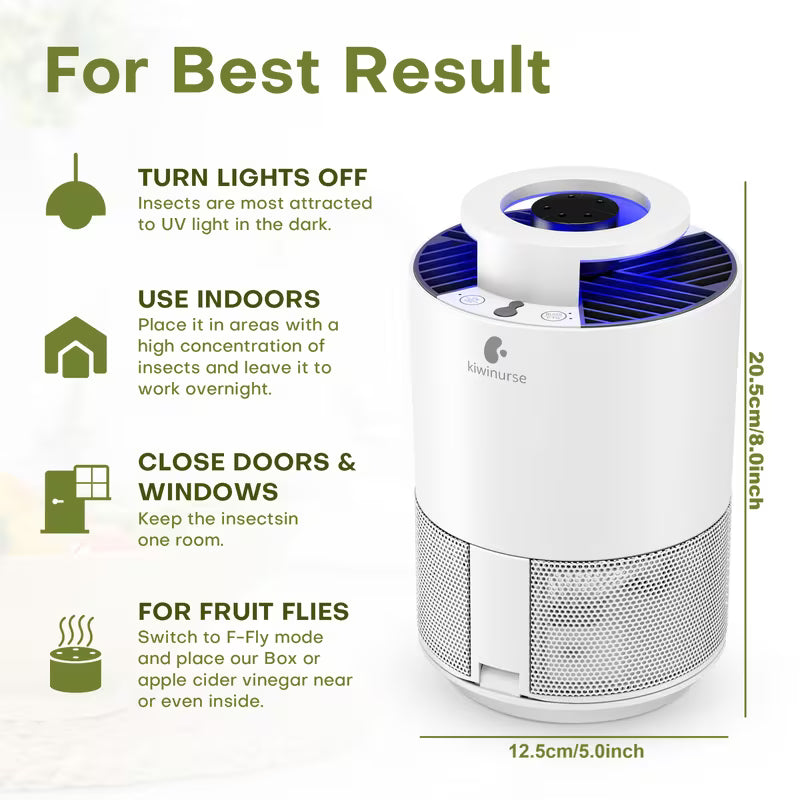 Indoor UV Insect Trap – Silent Mosquito, Fly & Moth Catcher with 3 Sticky Boards
