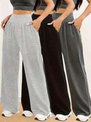 3-piece women’s yoga pants with pockets