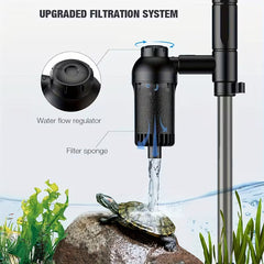 6-in-1 Electric Aquarium Gravel Cleaner – 18W Water Changer & Gravel Vacuum