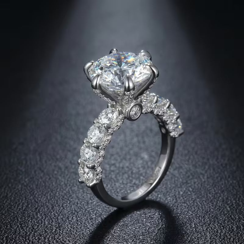 S925 Silver 3ct Moissanite Women's Ring – Elegant Jewelry