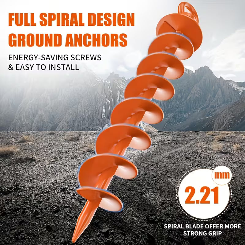 4-pack 15-inch heavy-duty spiral ground anchors for secure outdoor use