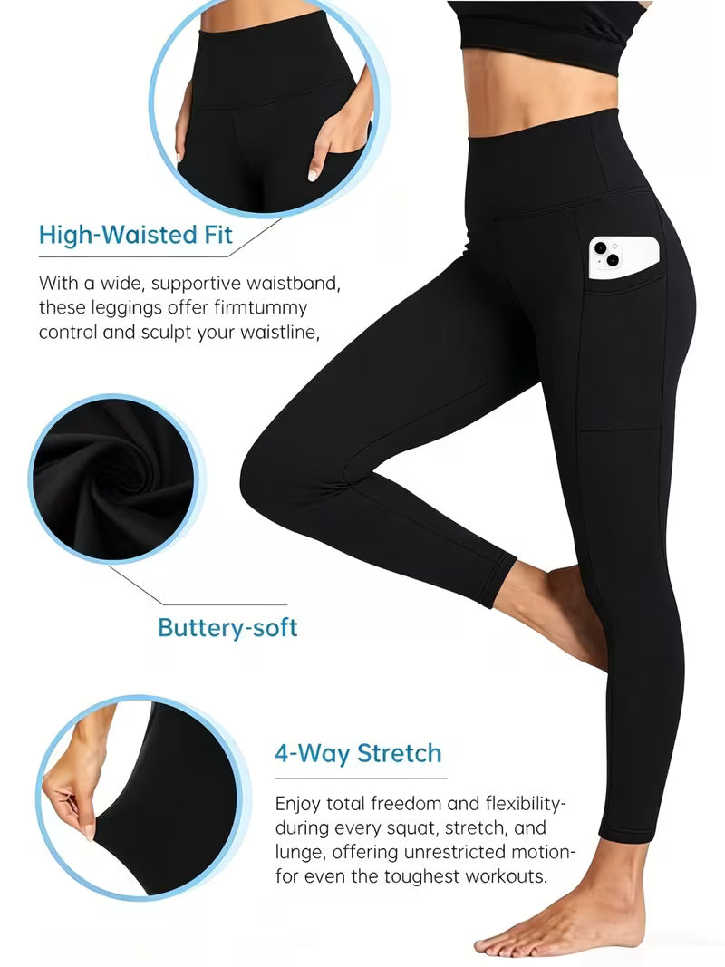 5-piece tummy control hip-lifting leggings set