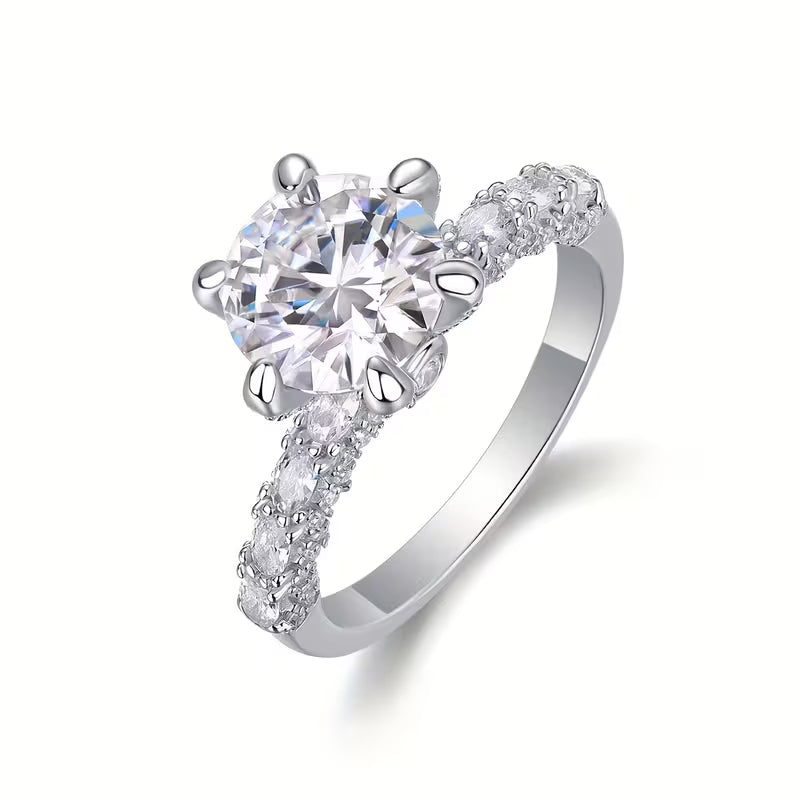 S925 Silver 3ct Moissanite Women's Ring – Elegant Jewelry