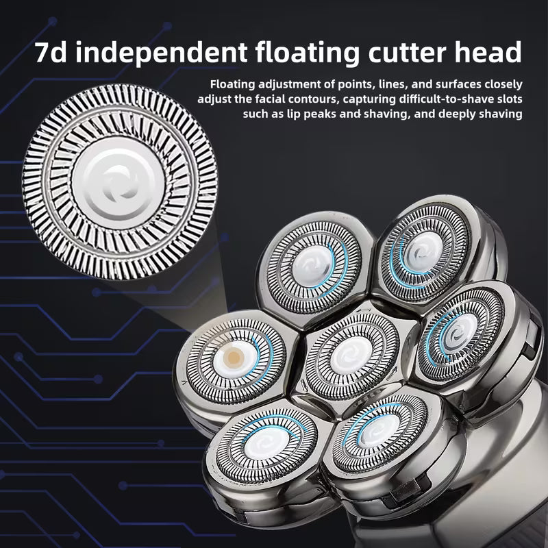 5-in-1 rechargeable 8D head shaver for men