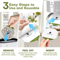 Indoor UV Insect Trap – Silent Mosquito, Fly & Moth Catcher with 3 Sticky Boards