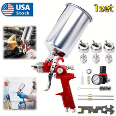 HVLP spray gun set with 1.4, 1.7 & 2.0mm nozzles
