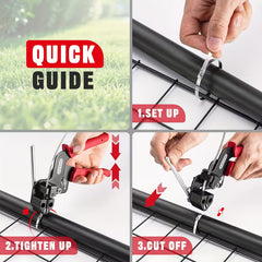 155-Piece Stainless Steel Cable Tie Kit – Heavy-Duty Ties with Tensioning Tool